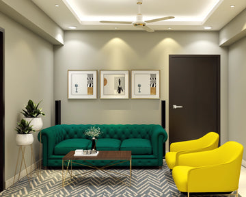 Compact Size Contemporary Style Living Room